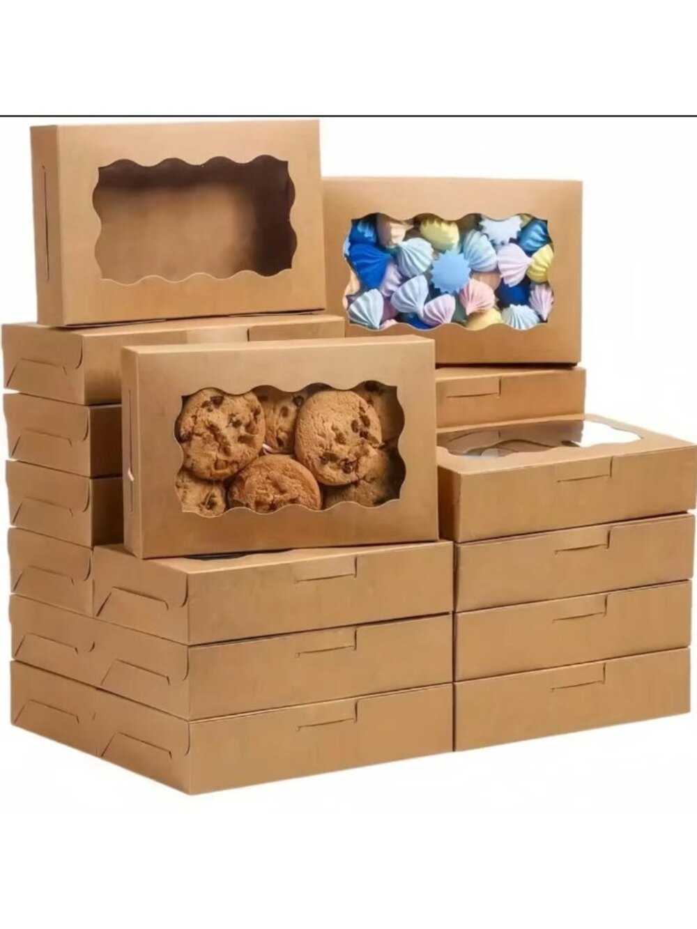 30pcs Kraft Paper Gift Boxes Cookies,Bread,Candy And More-Suitable For Party